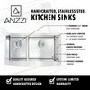 Anzzi Elysian 36" Farm House 40/60 Dual Basin Handmade Kitchen Sink K-AZ3620-3B